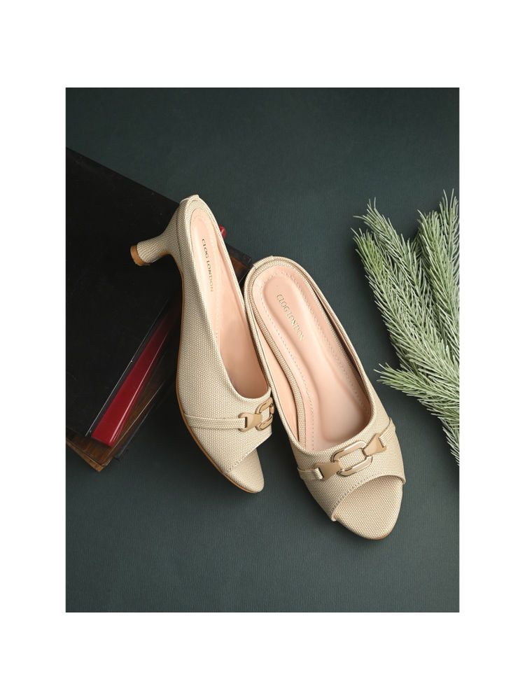 CLOG LONDON Womens Beige Peep Toe Heels-image-43