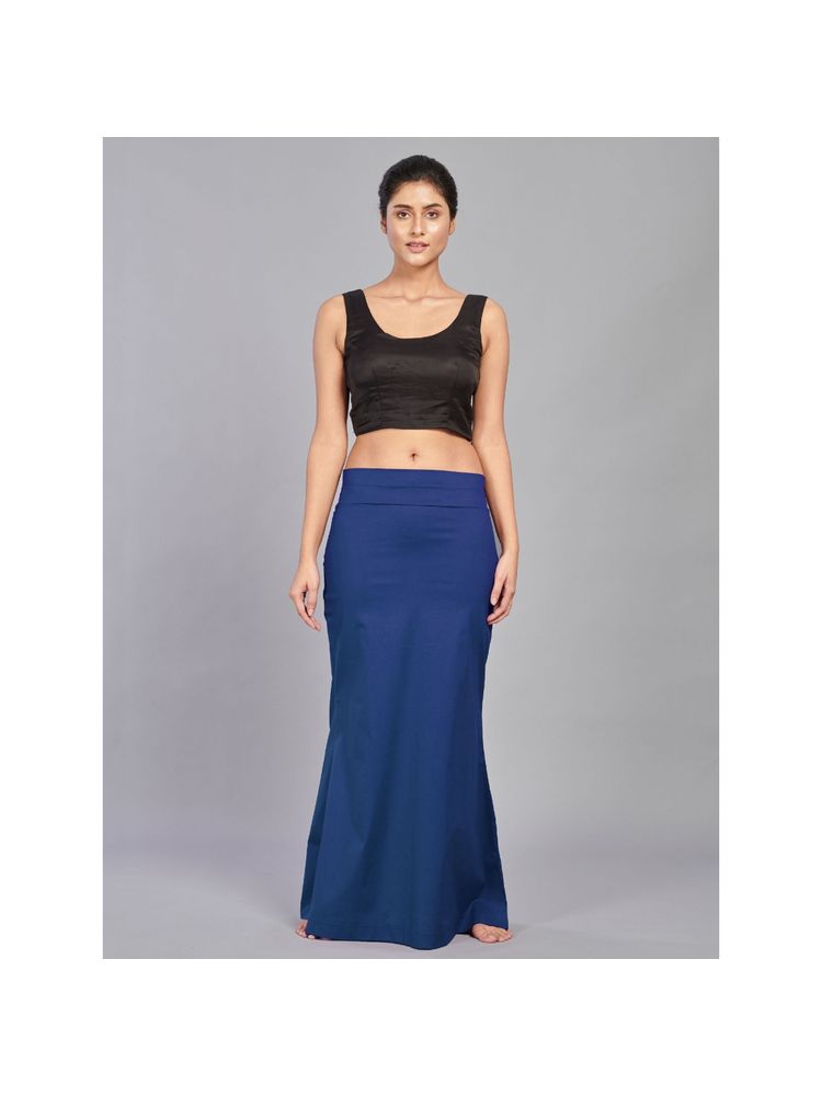 I AM BY DOLLYJAIN Cotton Lycra D'coat Blue-picture-18