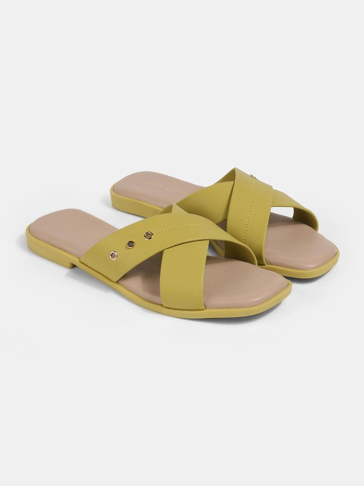 Lemon & Pepper Women Green Flats-image-39
