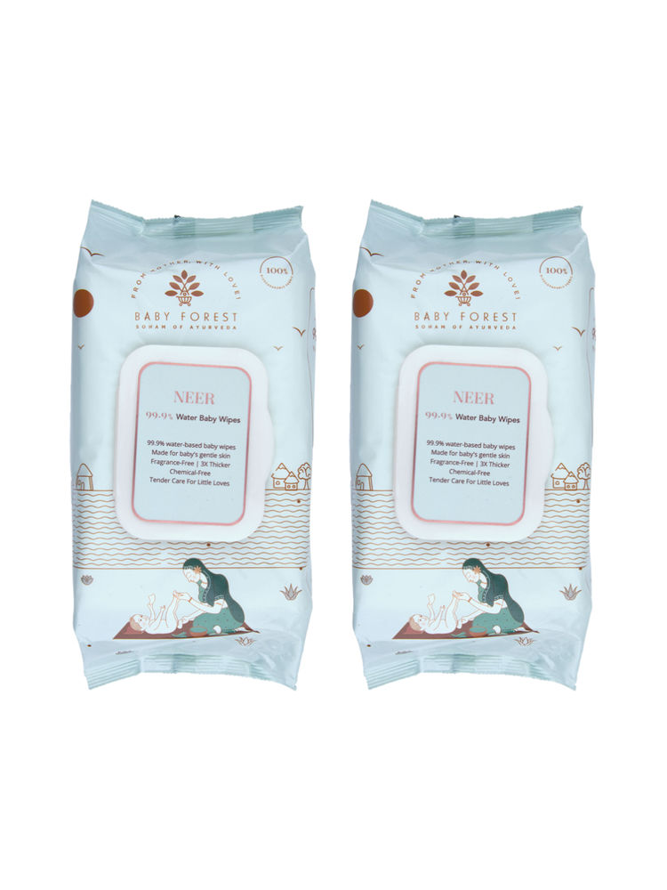 BABY FOREST Neer 99.9% Water Baby Wipes - Pack of 2