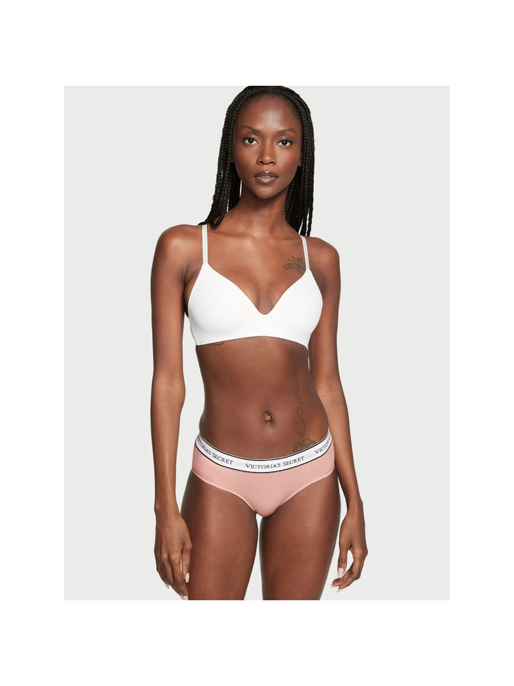 victoria's secret intimates Victoria's Secret Peach Cotton Logo Cotton Hip Hugger Panty-picture-16