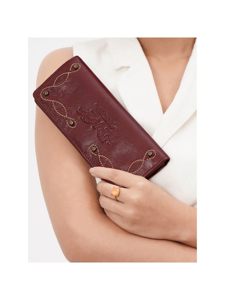 Hidesign Cheyenne W3 Red Women's Bi Fold - (20 X 2 X 9 Cms) (M)-picture-24