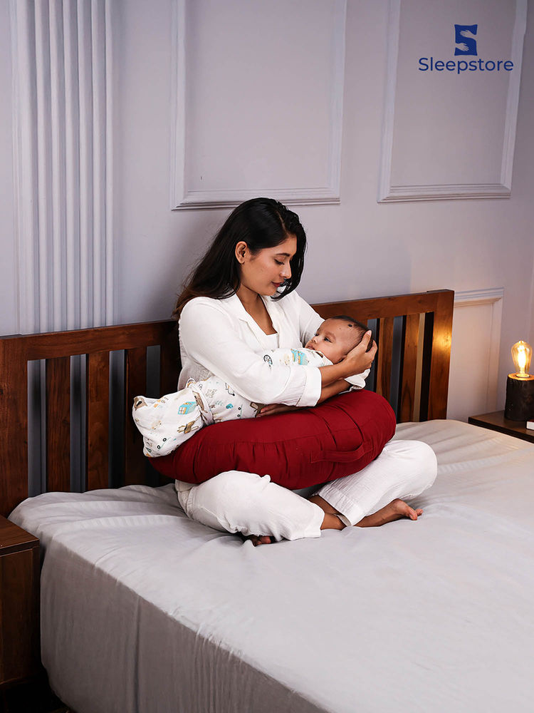 Sleepstore Baby Feeder Pillow - Nursing & Feeding Support Cushion for Moms & Infants-image-7