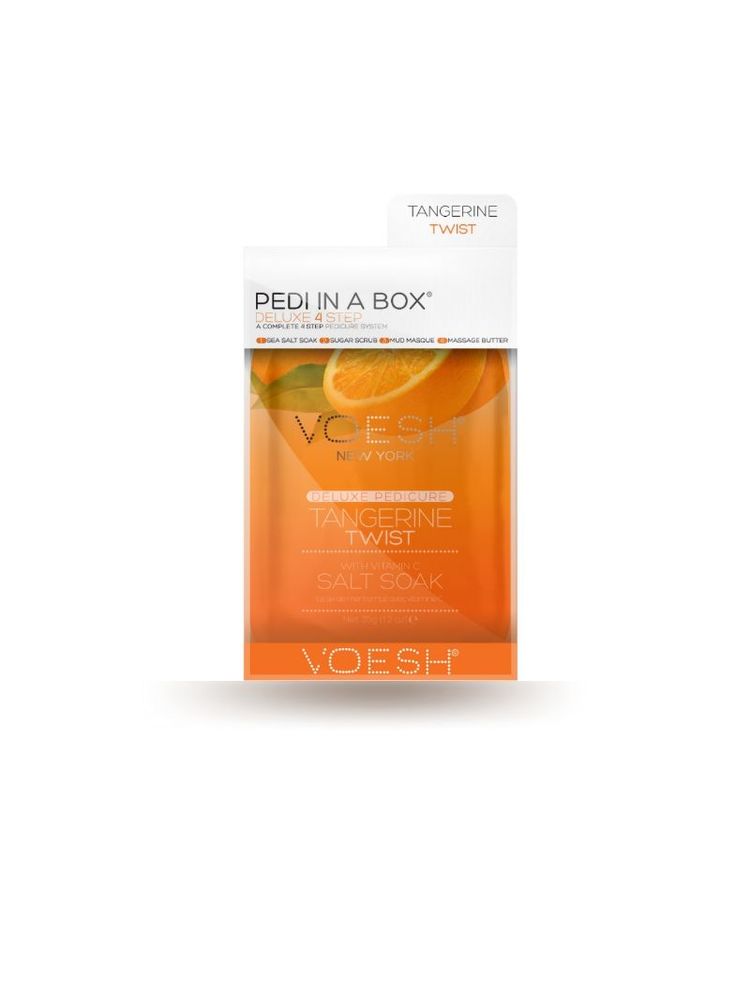 VOESH Deluxe Pedicure In A Box (4 Step) - Tangerine Twist