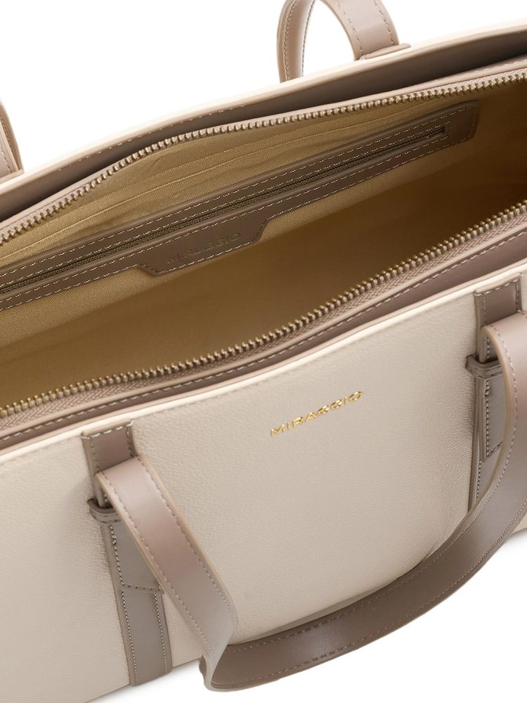 MIRAGGIO Brianna 13 Inch Tote Bag-Beige (Large)-image-1