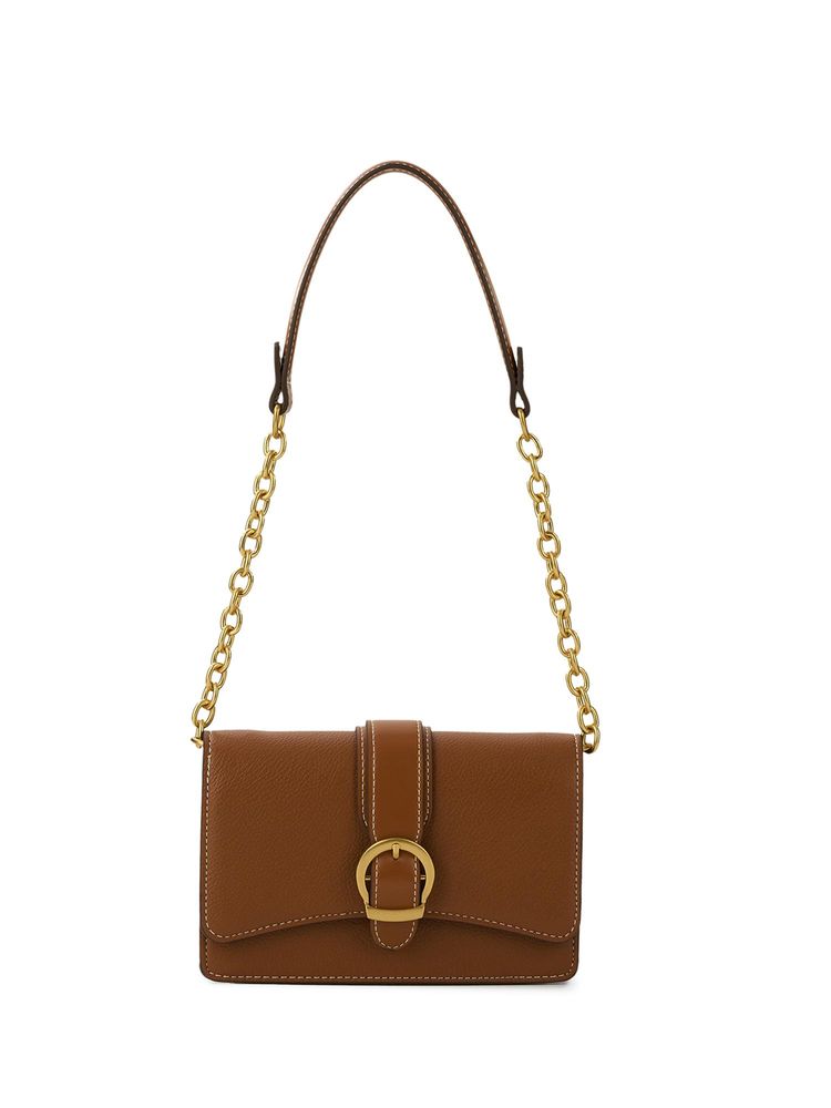 MIRAGGIO Keisha Women Buckle Detail Shoulder Bag-Brown (Small)-picture-26