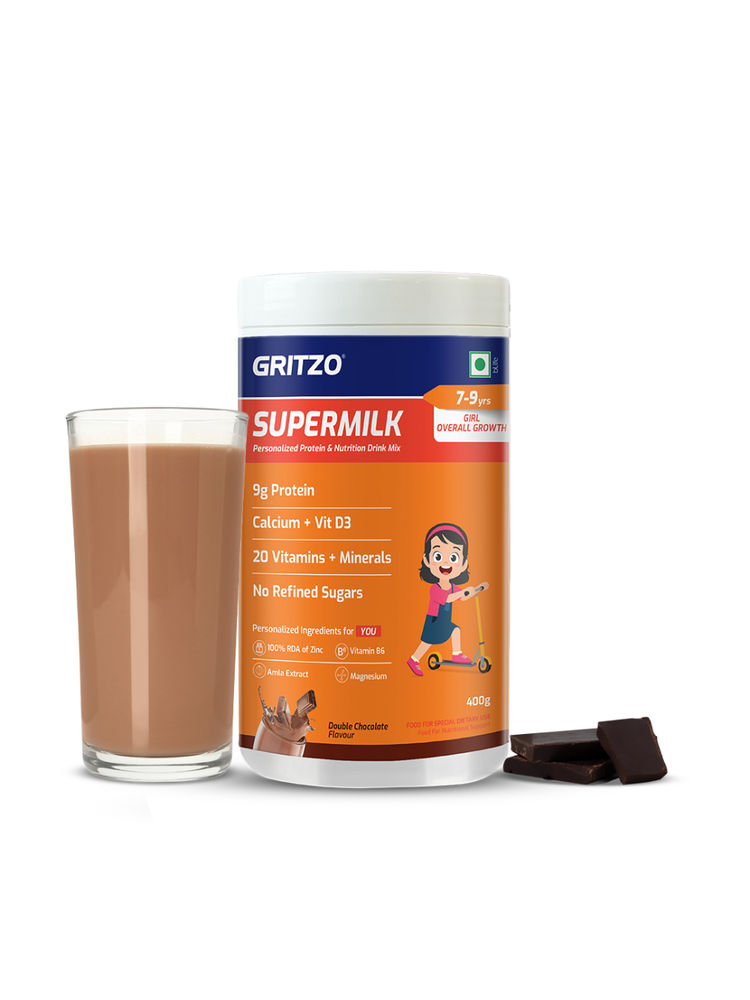 Gritzo Supermilk Overall Growth 9G Protein Powder - Double Chocolate-image-33