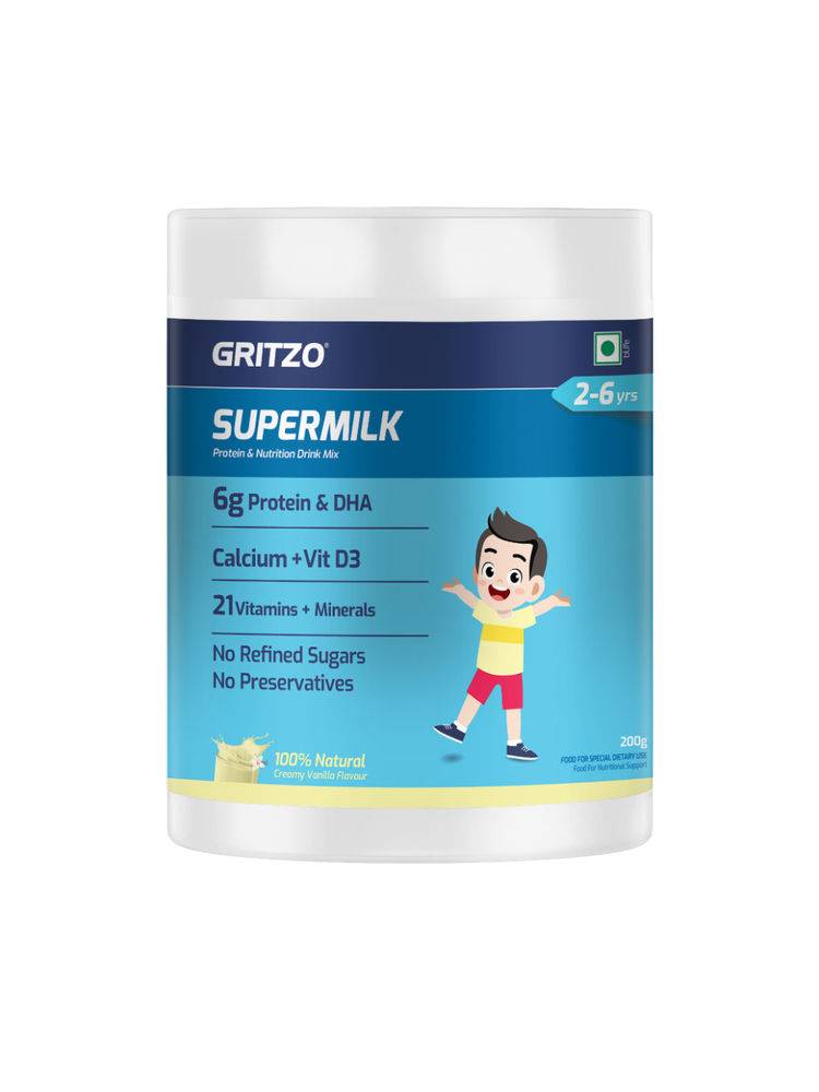 Gritzo Supermilk Daily Nutrition 6G Protein Powder - Creamy Vanilla-image-35