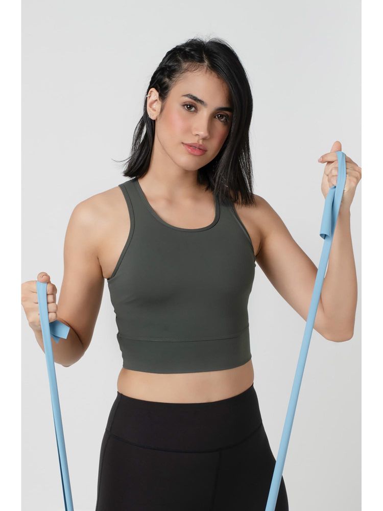 bodyline Grey Typogrphy Sports Bra Seamless Full Coverage Sports Bra-image-26
