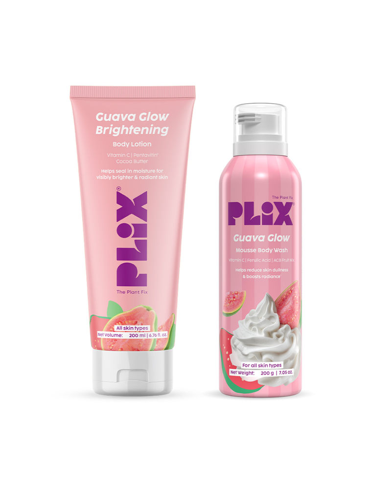 Plix Guava Glow Mousse Body Wash & Hydrating Body Lotion For Soft Skin Combo-picture-13
