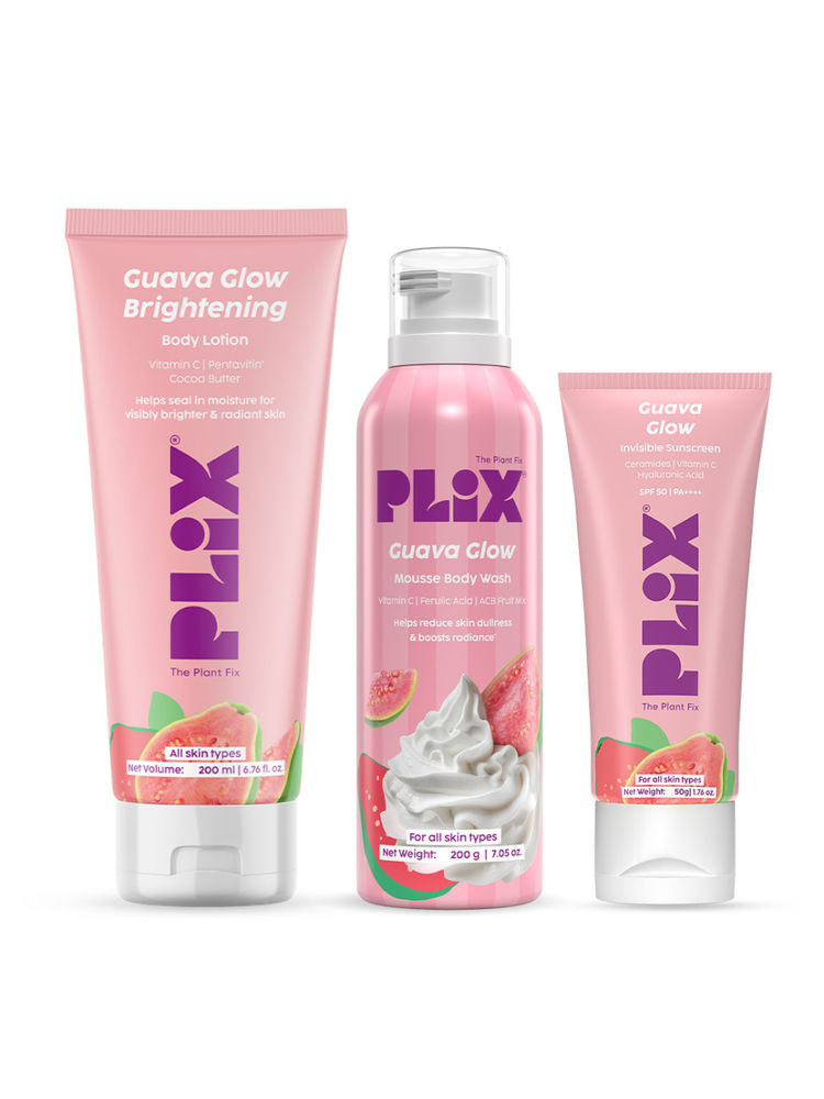 Plix Guava Glow Body Wash, Body Lotion & SPF 50 Sunscreen Combo-picture-9
