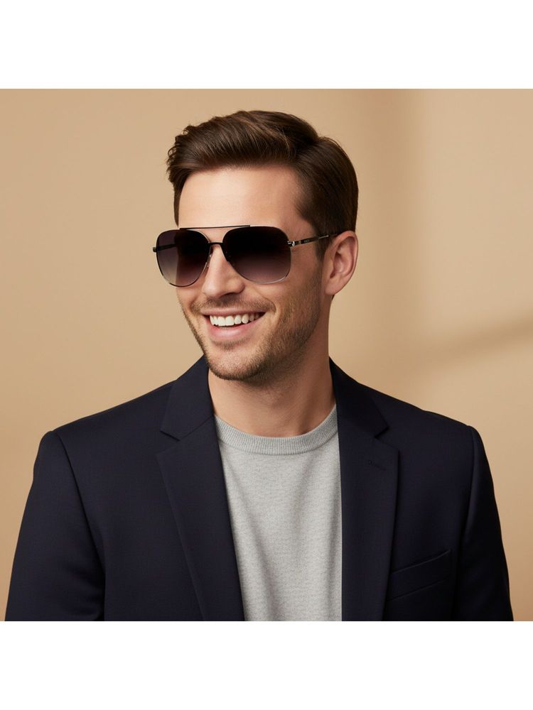 Scott Sunglasses Smoke Purple Lens Aviator Sunglasses With UV Protection (Scott 3213 Kai C3 S) (62)-image-18