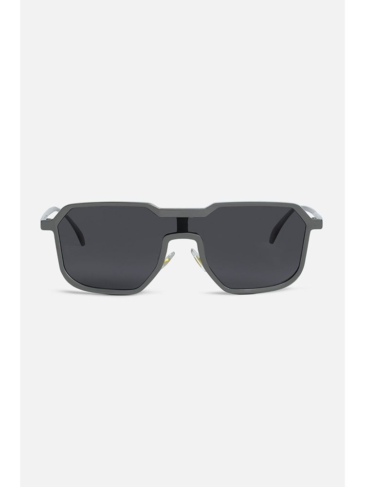 Snitch Full Rim Rectangle Black Sunglasses (SN0130-02)-image-2