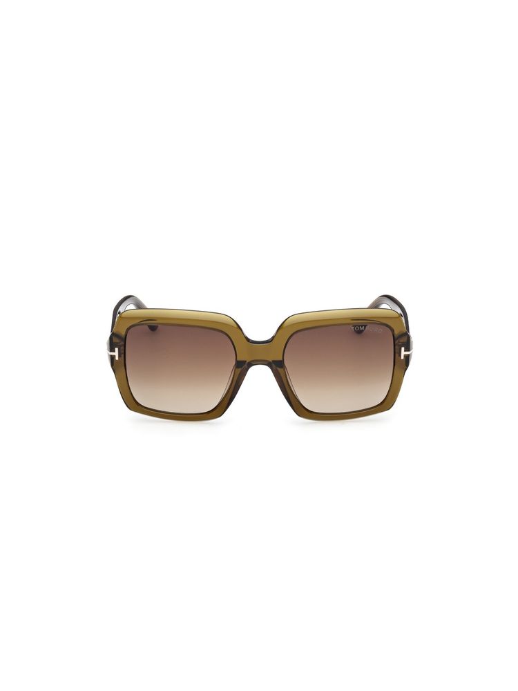 Tom Ford Eyewear Brown Acetate Women Square Sunglass (FT1082 54 51F) (54)-picture-10