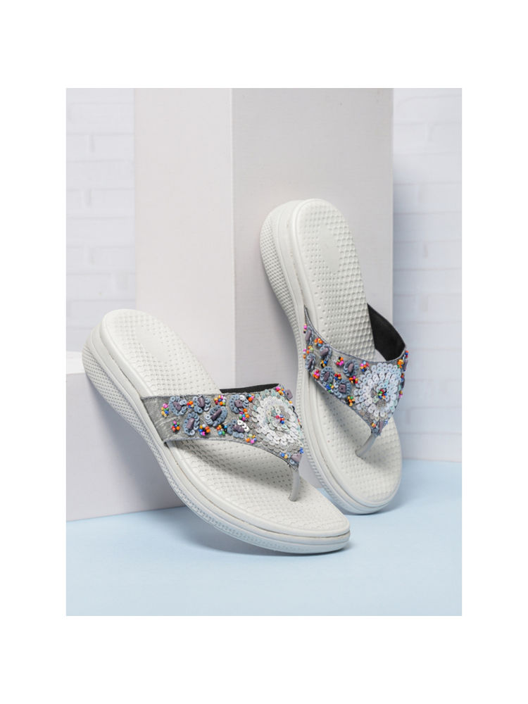 Indifeet Blue Comfortable & Fancy EVA Sandals Traditional Design-image-3
