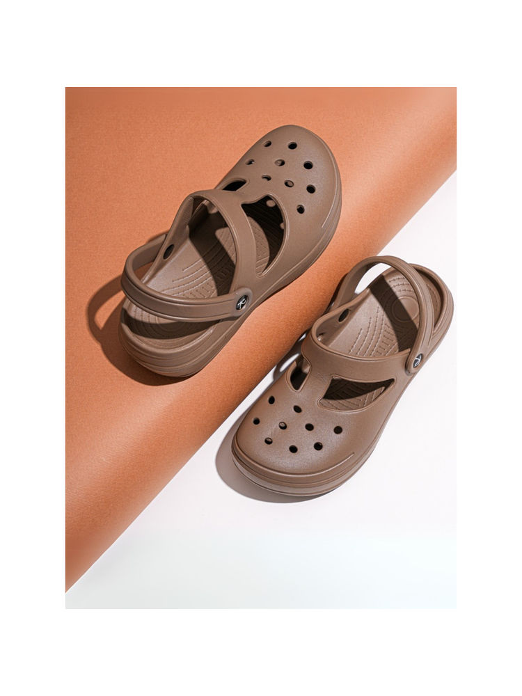 Indifeet Brown Classic and Stylish Waterproof Rubber Clogs-image-27