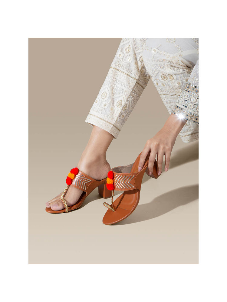 Chaal Chalan Beige Fiza Heels-image-40