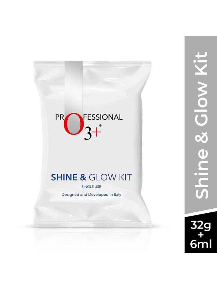 O3+ Shine & Glow Facial Kit for Instant Glowing Skin | Unisex Facial Kit for All Skin Types