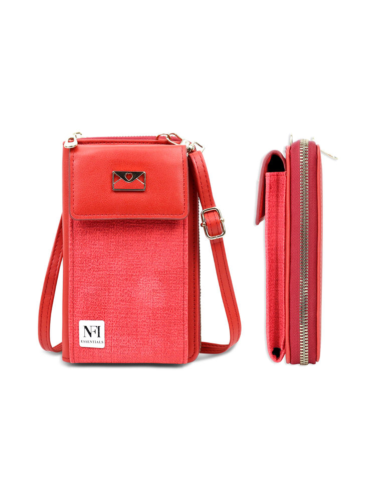 NFI Essentials Women's Mobile Cell Phone Holder Pocket Wallet Hand Purse Clutch Crossbody Sling Bag-picture-17