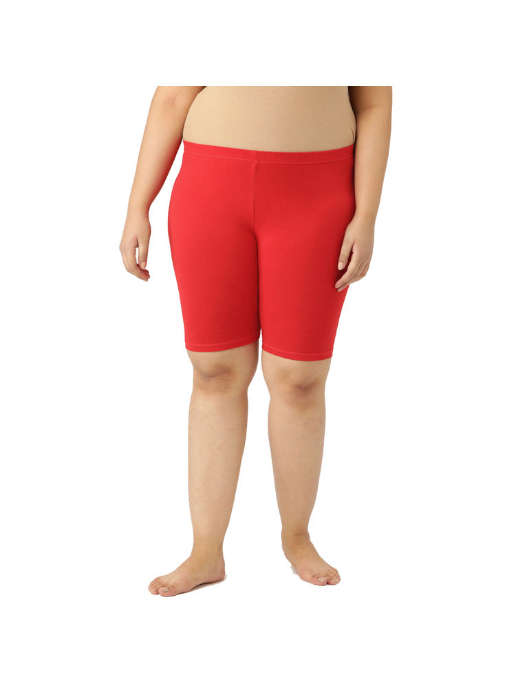 Leading Lady Woman Red High-rise Lounge Shorts-picture-12