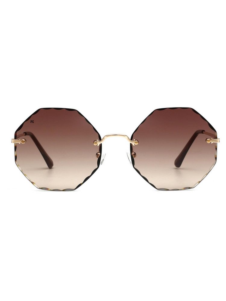 French Connection Women UV Protected Square Brown Lens Gradient Sunglasses (58)-image-27