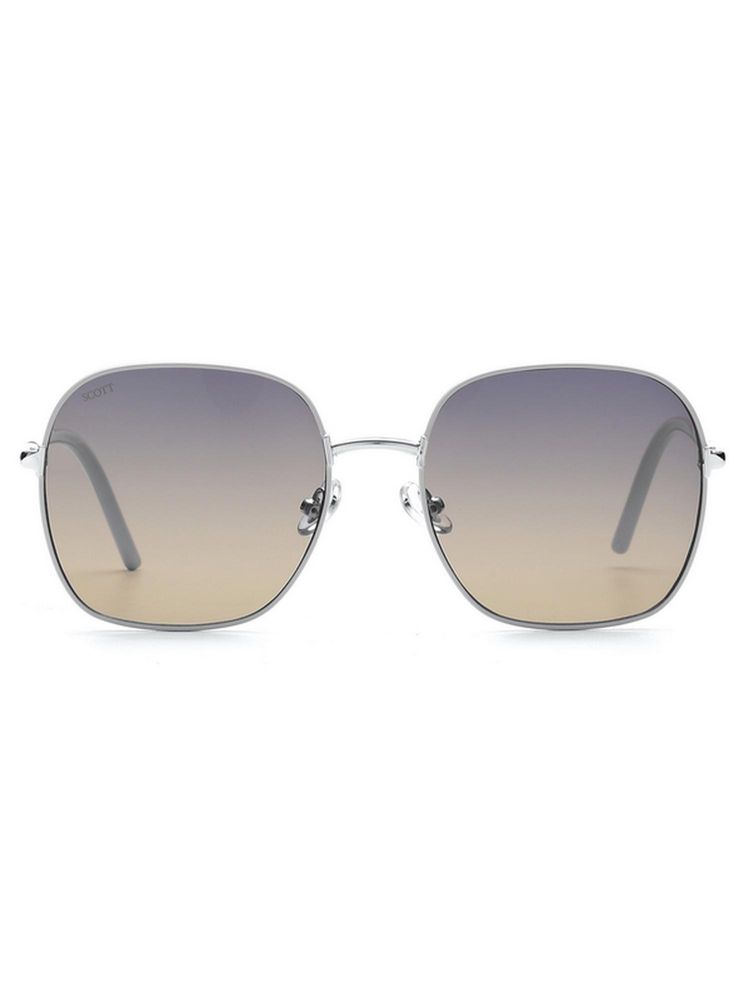 scott accessories Scott Sunglasses Women UV Protected Round Blue Lens Smoke Sunglasses (57)-picture-10