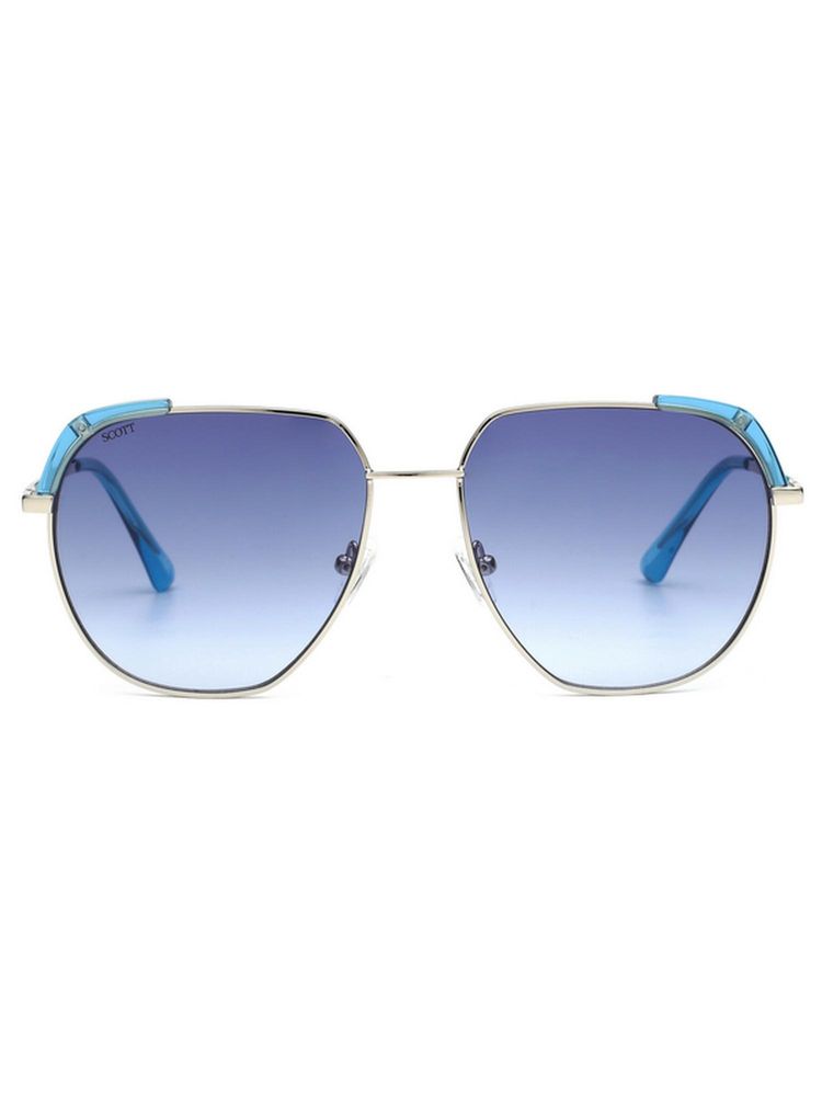 Scott Sunglasses Unisex UV Protected Square Blue Lens Gradient Sunglasses (58)-image-20