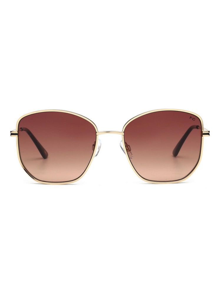 French Connection Women UV Protected Square Brown Lens Gradient Sunglasses (57)-image-21