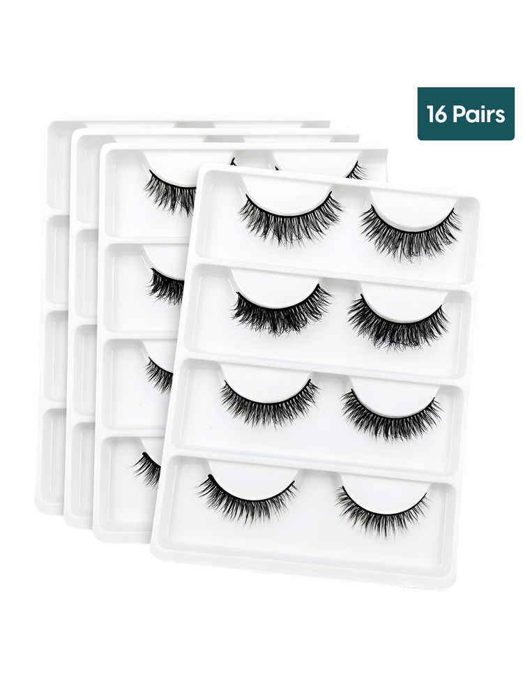 Matra False Eyelashes Natural Looking 3D Fake Lashes - 16 Pairs-picture-28