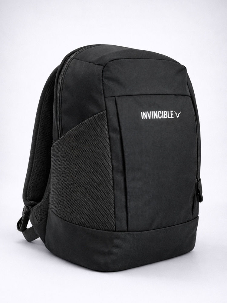 INVINCIBLE Unisex Black Solid Backpack-picture-23