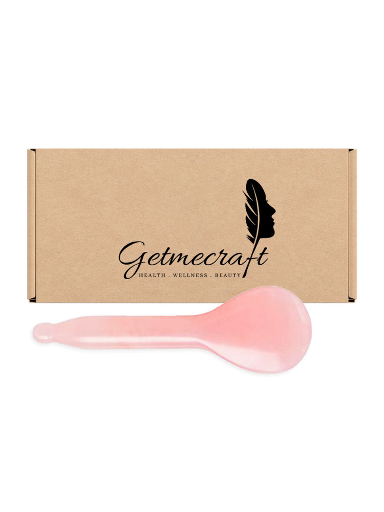 Getmecraft Rose Quartz Spoon Shape Gua Sha Facial Tool-picture-19