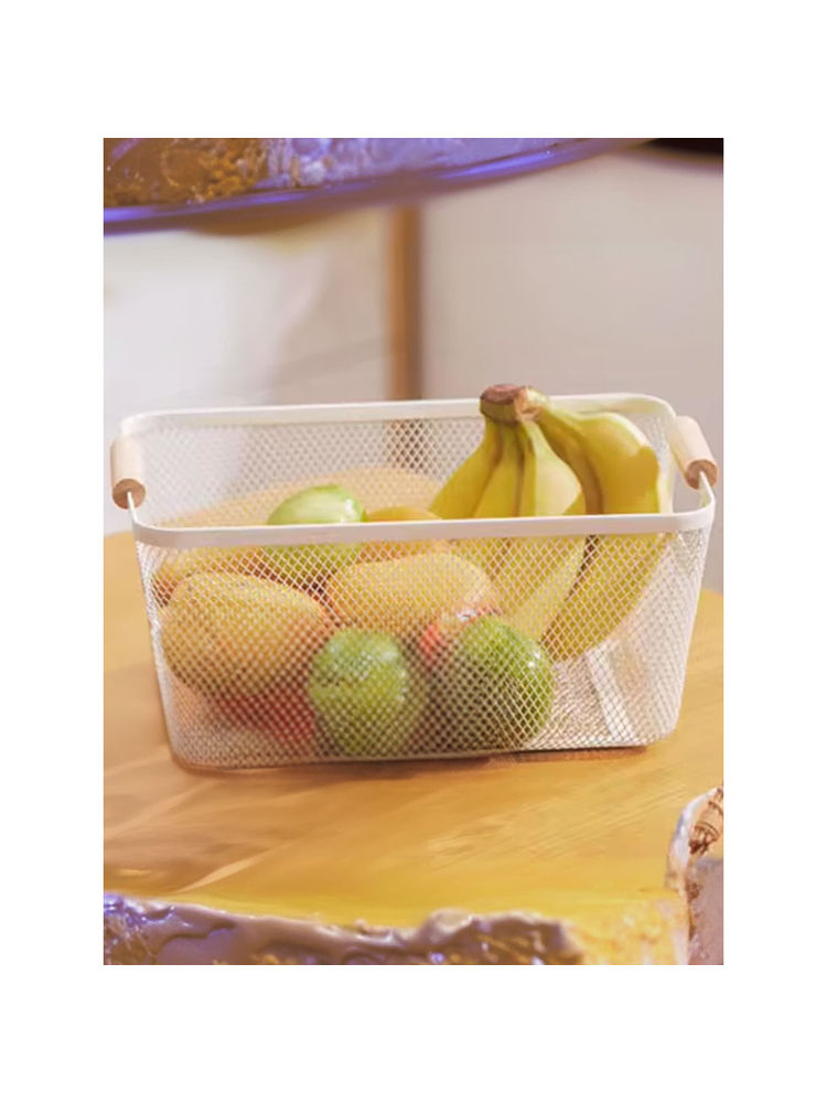 The Better Home Rectangular Metal Wire Basket White-image-23