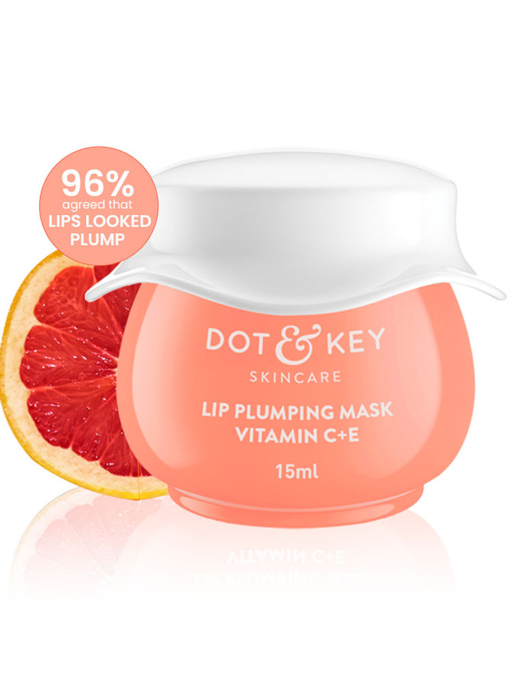 Dot & Key Vitamin C + E Lip Plumping Mask For Soothes Dryness, Pigmentation & Glowing Lips