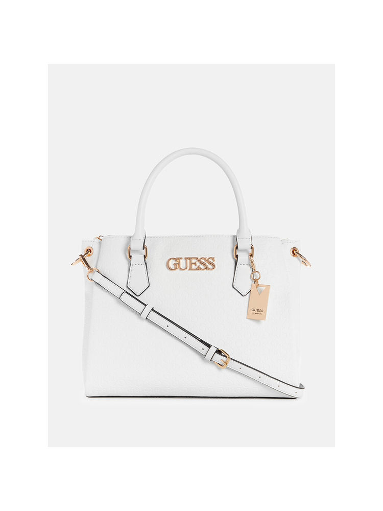 guess fashion Guess Women White Handbag with Detachable Strap (Set of 2)-picture-19