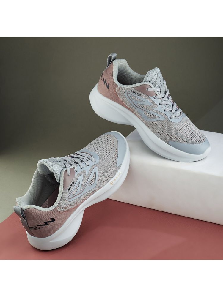 Campus GLIMPSE Grey Women Running Shoes-image-6