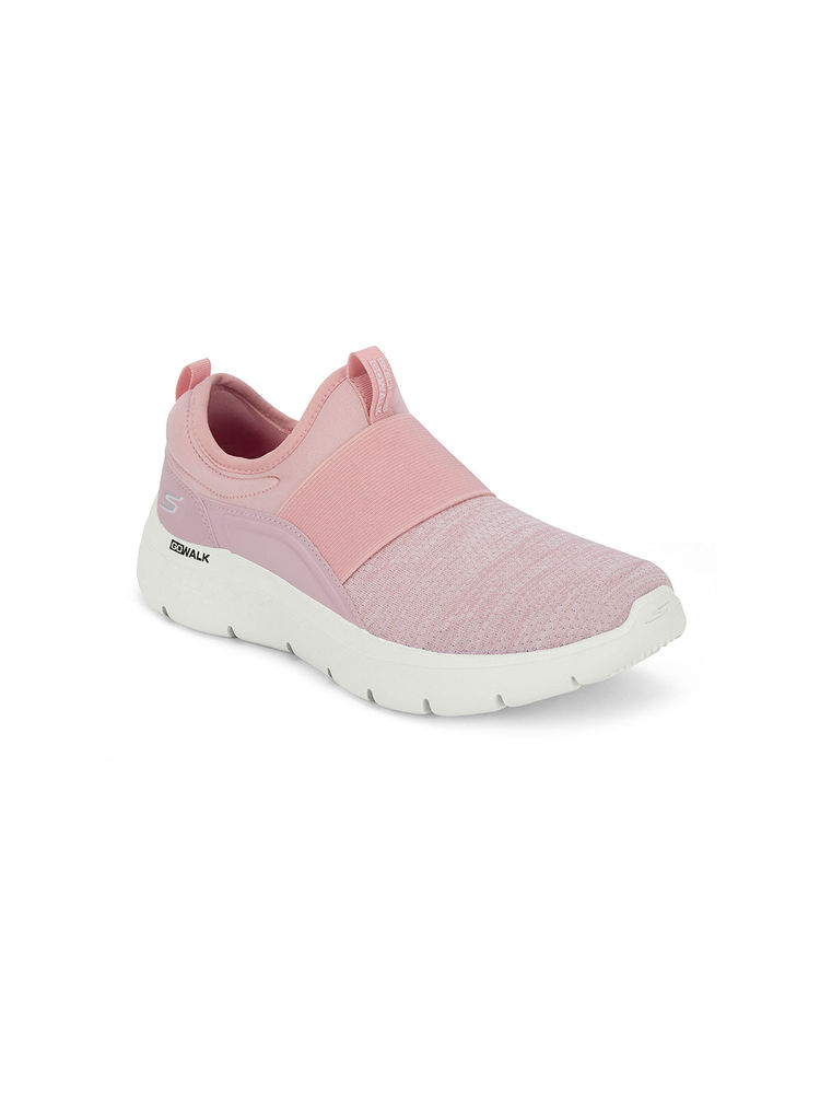 SKECHERS Women Go Walk Flex Pink & White Walking Shoes