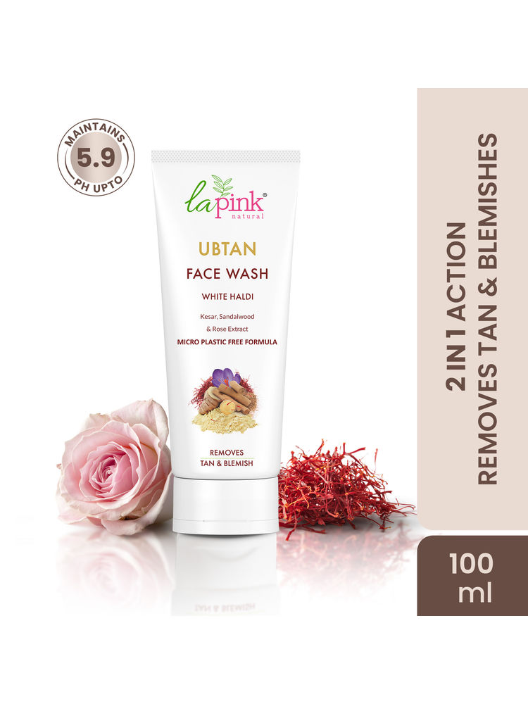 La Pink Ubtan Face Wash Exfoliates Brightens Skin Removes Tan And Impurities With Walnut Beads-image-22