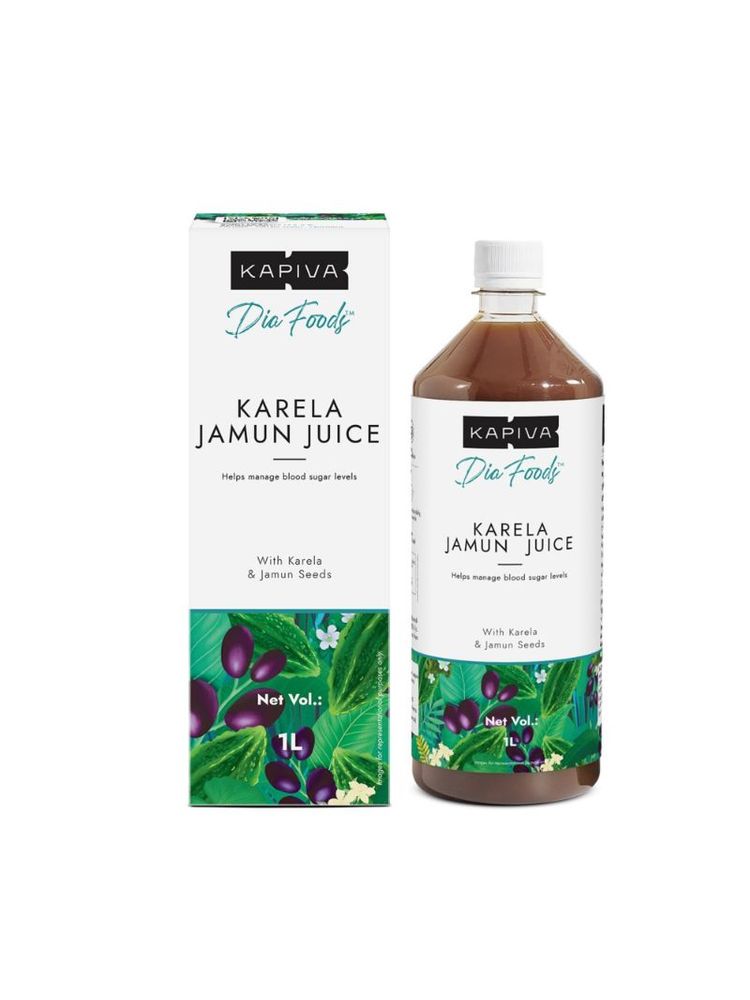 Kapiva Karela Jamun Juice Helps Manage Blood Sugar Levels With Karela & Jamun Seeds