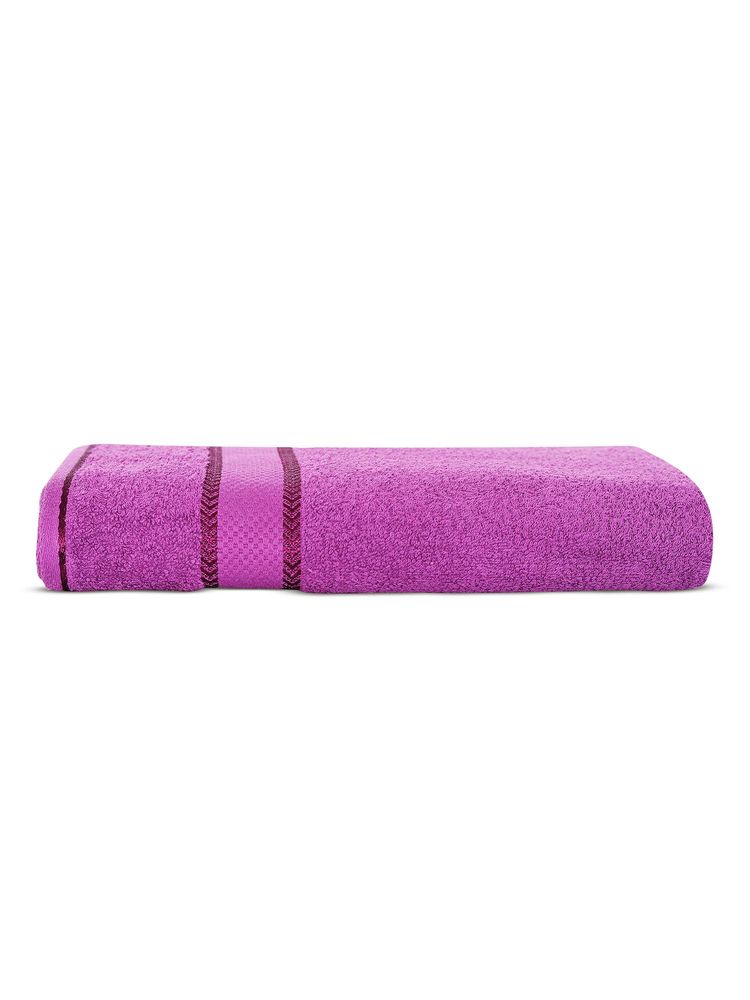 Layers Everfresh 100% Cotton 380 GSM Purple Bath Towel-image-29