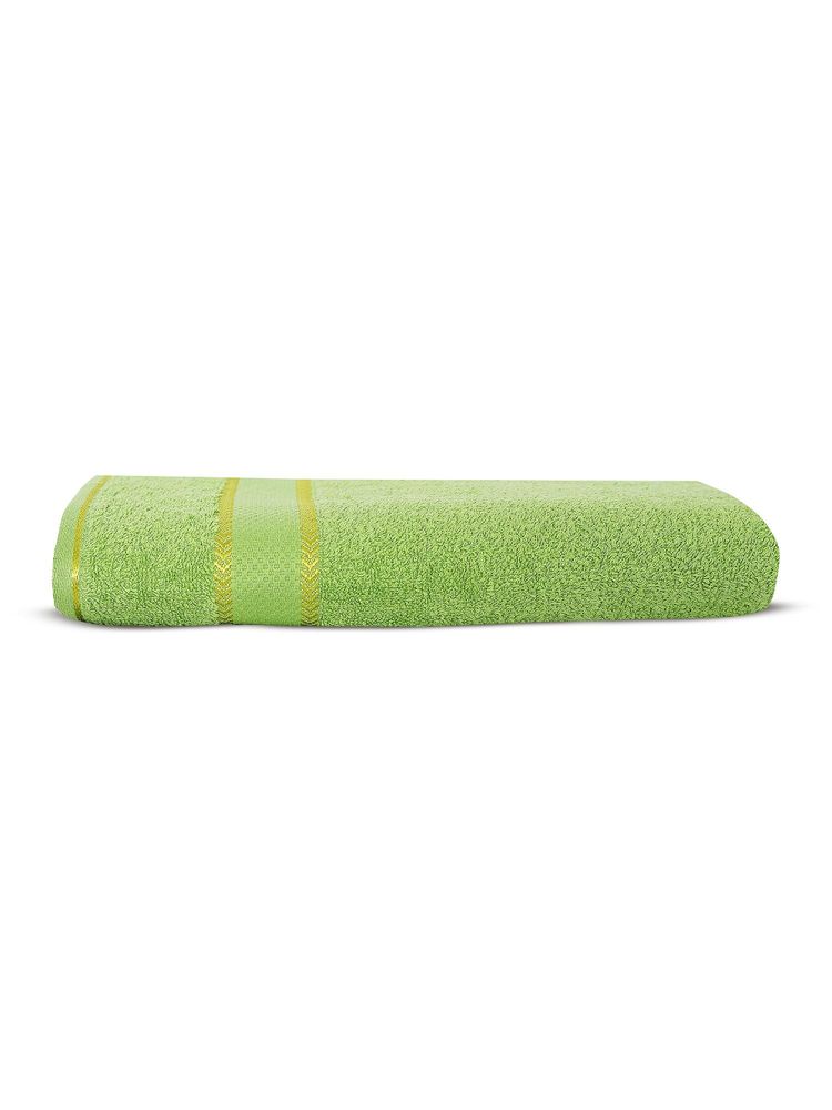 Layers Everfresh 100% Cotton 380 GSM Green Bath Towel-image-1