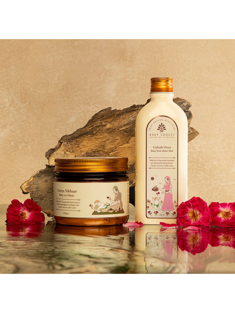BABY FOREST Baby Loi Ubtan Powder + Baby Rose Water Mist Combo