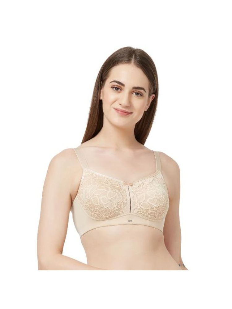 SOIE Women'S Full Coverage Non-Padded Non-Wired Bra - Nude-picture-25