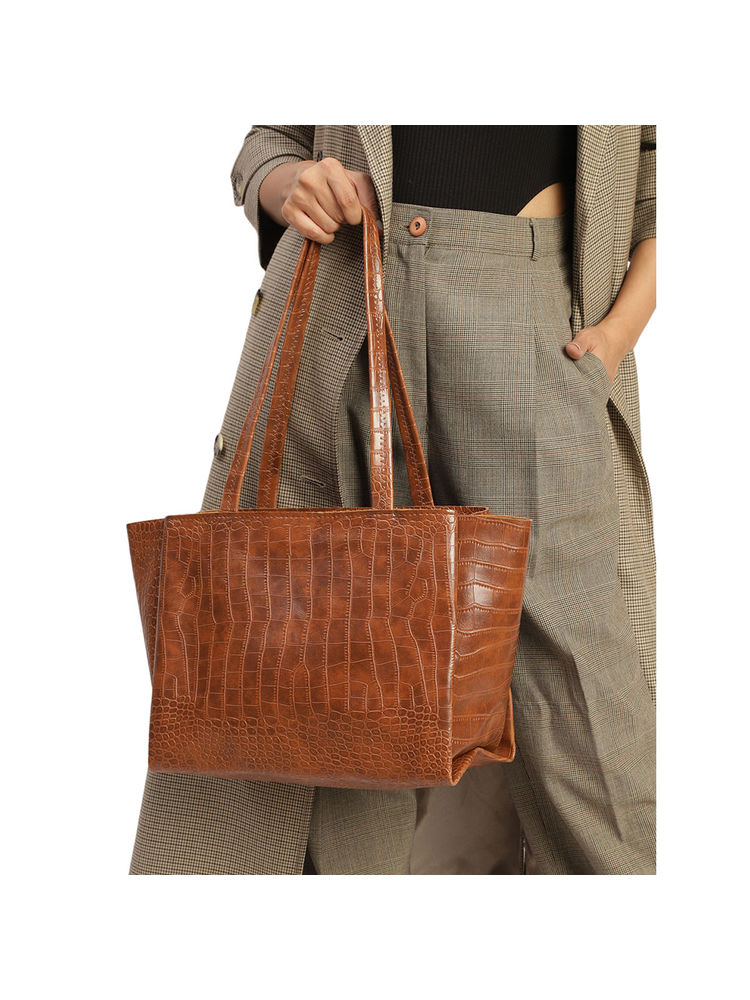 MINI WESST Women's Brown Tote Bag-picture-40