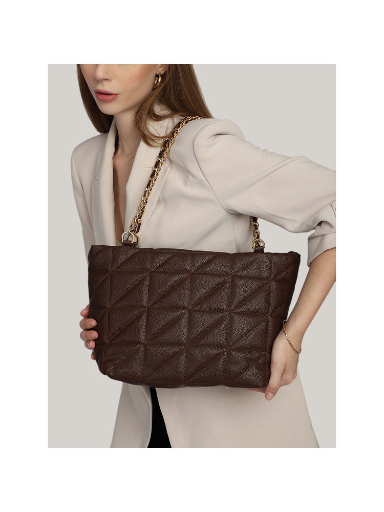 MINI WESST Brown Solid Tote Bag-picture-40