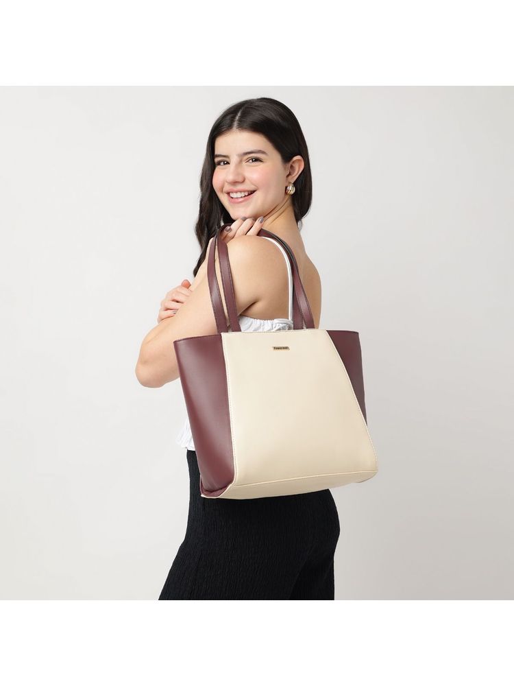 fastrack accessories Fastrack Colourblocked Structured Tote Bag Fits Upto 14" Laptop-picture-38