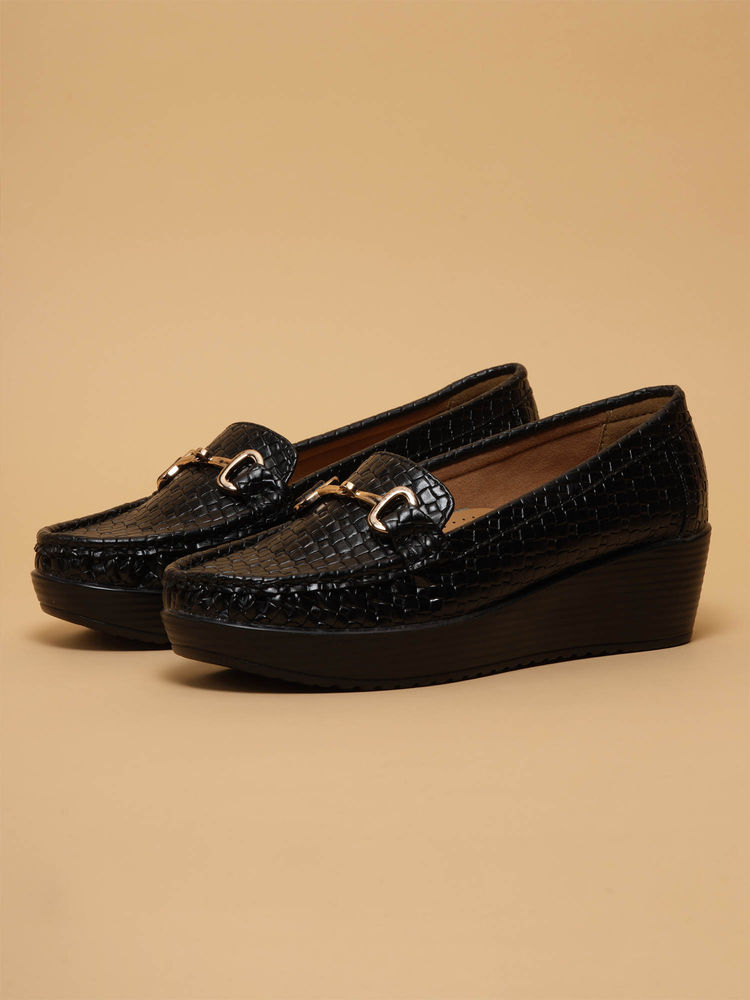 Eridani Rowena Black Casual Loafers-image-42