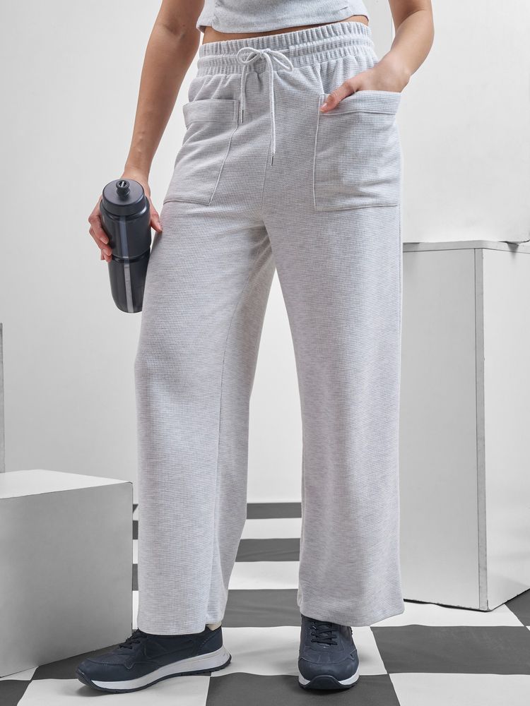 TOKYO TALKIES Women Grey Solid Track pant-image-5