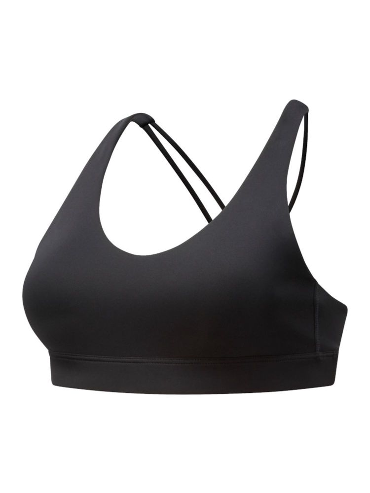 New Balance Black Solid/Plain Regular Sports Bra-picture-10