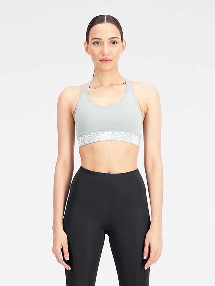 New Balance Green Solid/Plain Regular Sports Bra-picture-26