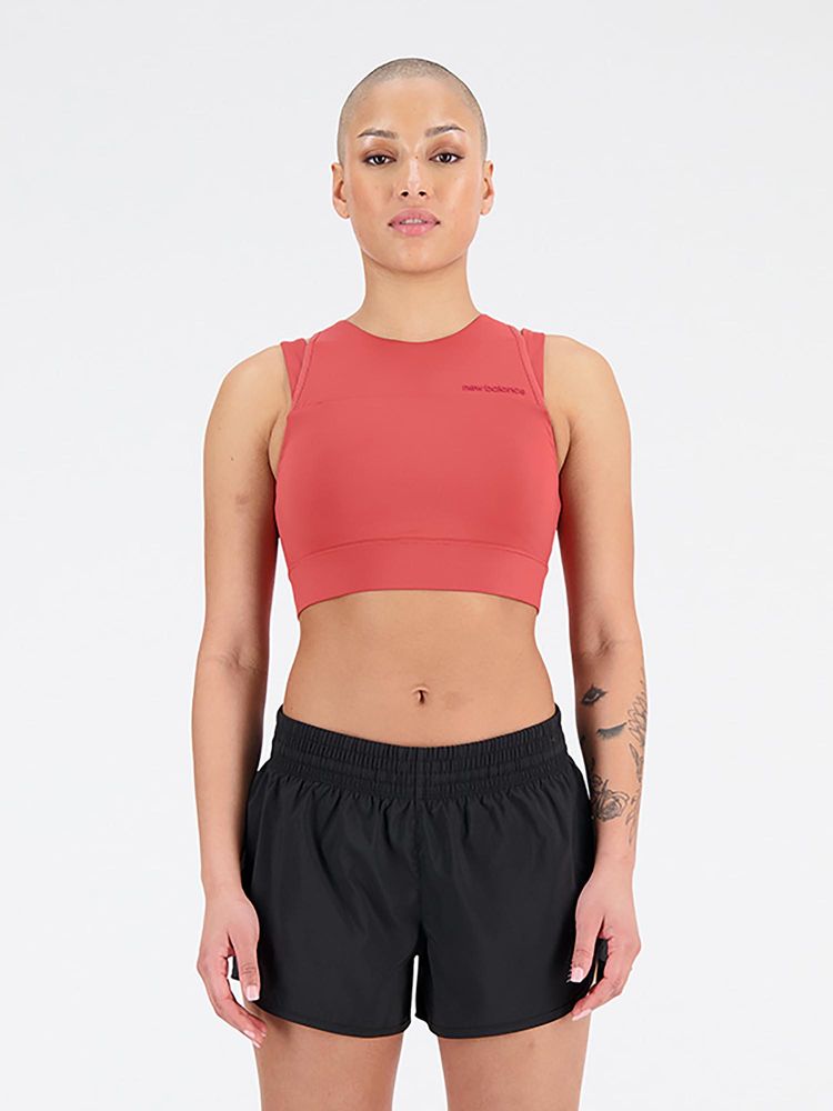 New Balance Rust Solid/Plain Regular Sports Bra-picture-24